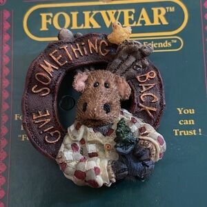 Boyd’s Bears Folkwear Hiram Mooselplanter Brooch Pin # 26334